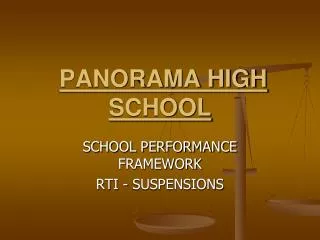 PANORAMA HIGH SCHOOL