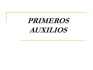 primeros auxilios