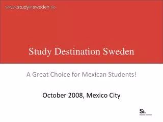 Study Destination Sweden