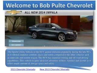 Welcome to Bob Pulte Chevrolet