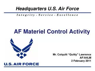 AF Materiel Control Activity