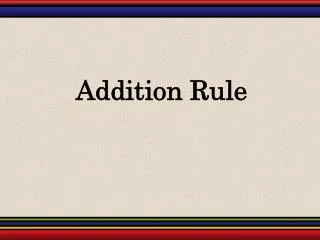 addition rule