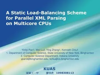 a static load balancing scheme for parallel xml parsing on multicore cpus
