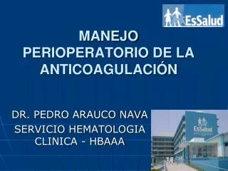 manejo perioperatorio de la anticoagulaci n