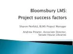 Bloomsbury LMS: Project success factors