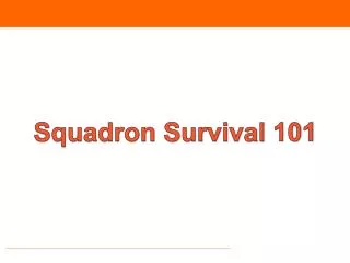Squadron Survival 101