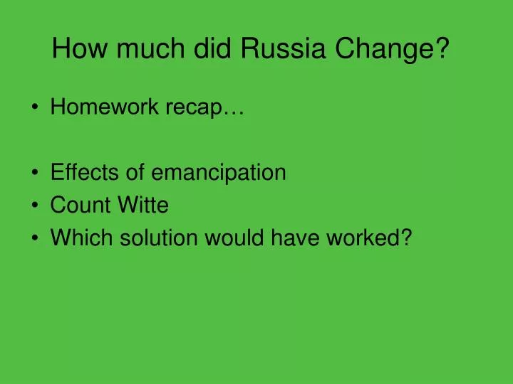 how much did russia change