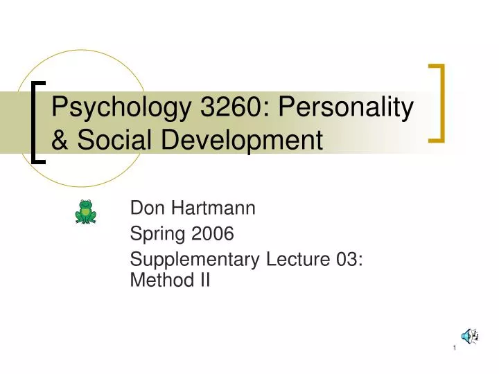 psychology 3260 personality social development