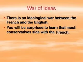 War of Ideas