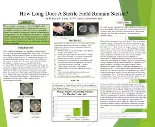 How Long Does A Sterile Field Remain Sterile?