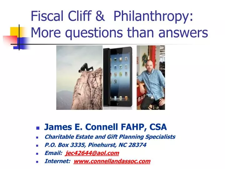 fiscal cliff philanthropy more questions than answers