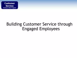 Building Customer Service through Engaged Employees