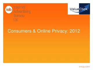 Consumers &amp; Online Privacy: 2012