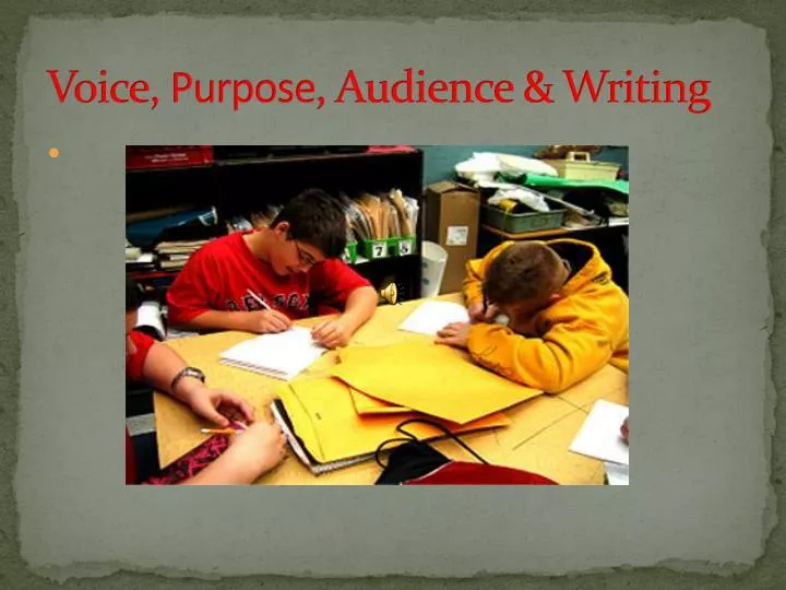 voice purpose audience writing