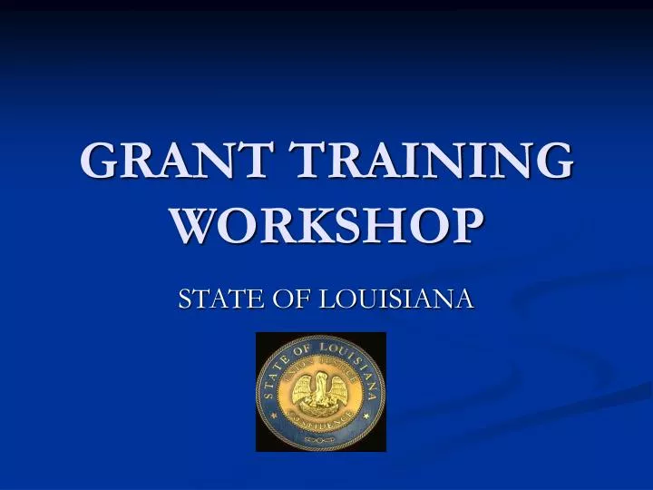 grant training workshop