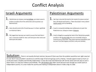 Conflict Analysis