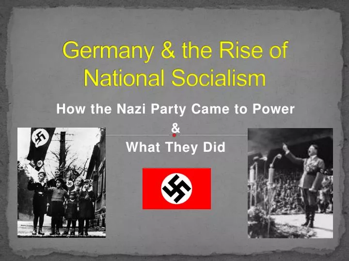 germany the rise of national socialism