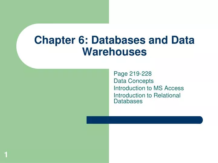 chapter 6 databases and data warehouses