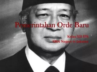 pemerintahan orde baru