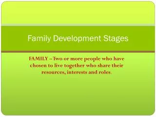 Family Development Stages