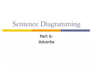 Sentence Diagramming