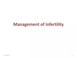 Management of Infertility