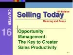 Opportunity Management: The Key to Greater Sales Productivity - slide 1