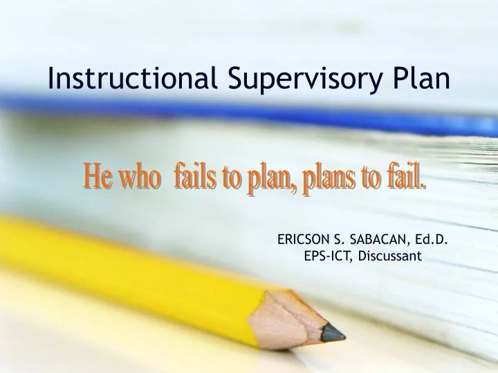 instructional supervisory plan