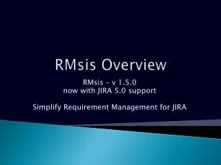 RMsis Overview