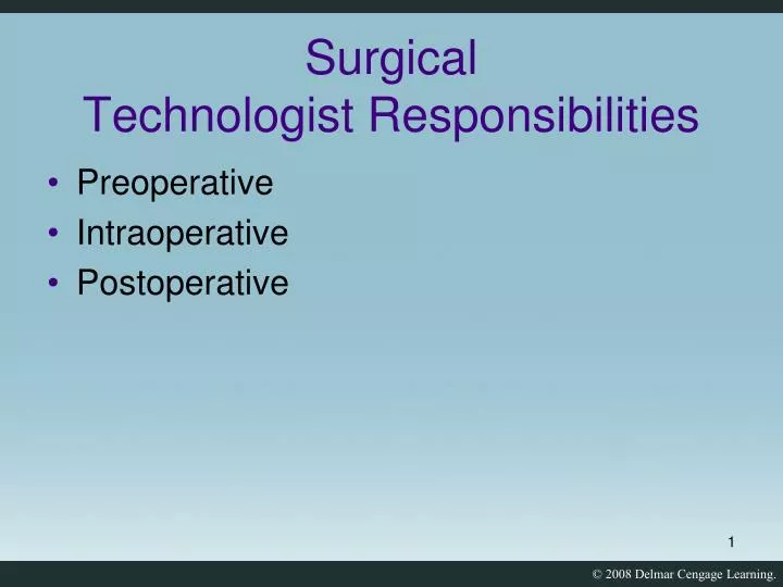 surgical technologist responsibilities