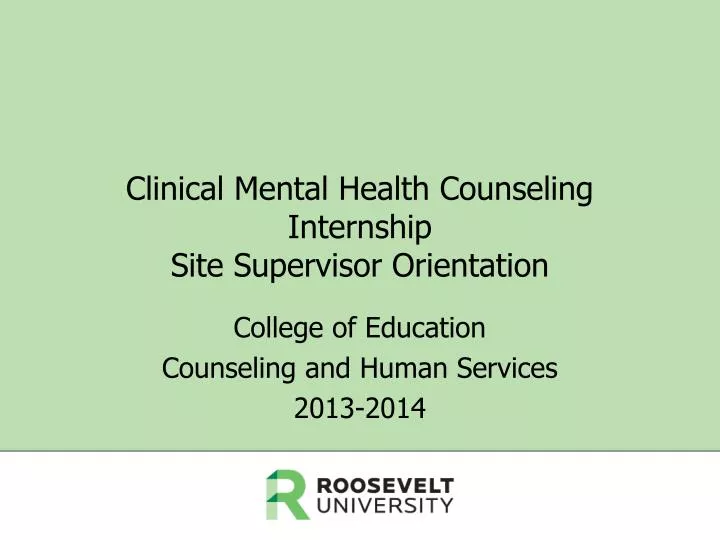 clinical mental health counseling internship site supervisor orientation