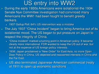 US entry into WW2