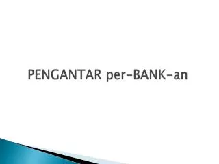 pengantar per bank an