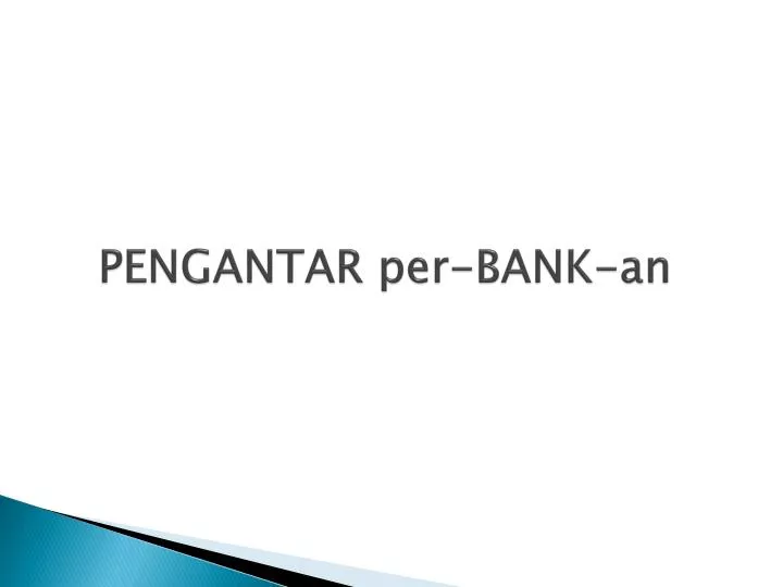 pengantar per bank an