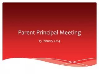 Parent Principal Meeting