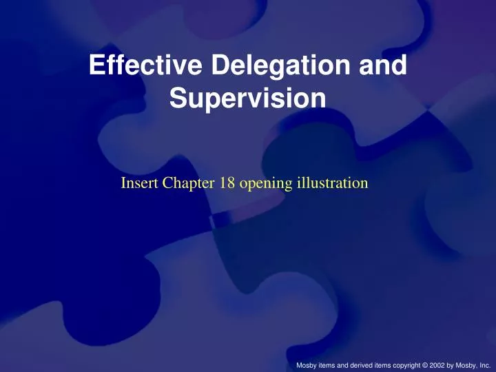 effective delegation and supervision