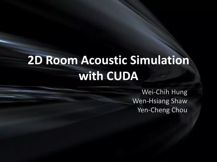 2d room acoustic simulation with cuda