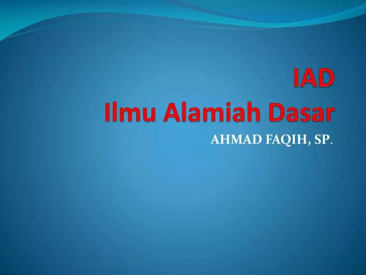 iad ilmu alamiah dasar