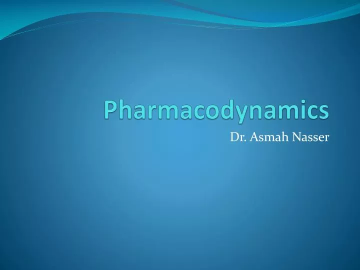 pharmacodynamics