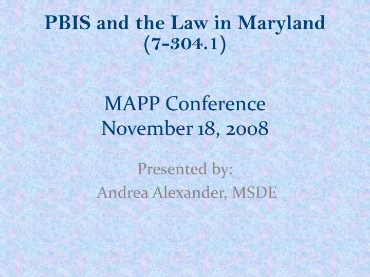 mapp conference november 18 2008