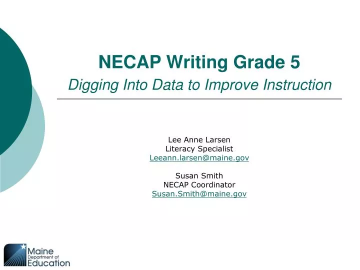 necap writing grade 5 digging into data to improve instruction