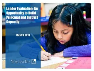 Leader Evaluation: An Opportunity to Build Principal and District Capacity