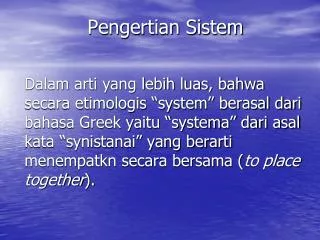 pengertian sistem