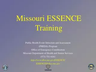 Missouri ESSENCE Training