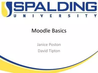 Moodle Basics