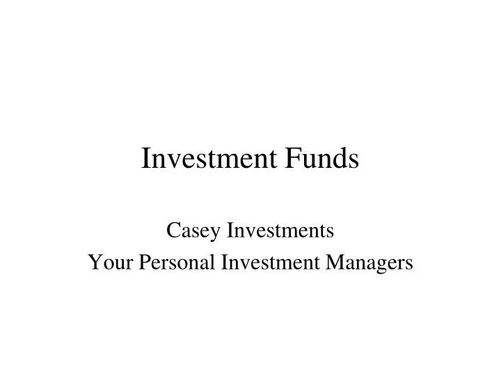 investment funds