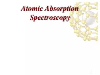 Atomic Absorption Spectroscopy