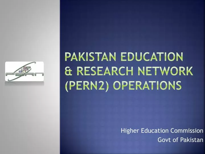 pakistan education research network pern2 operations