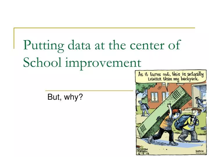 putting data at the center of school improvement