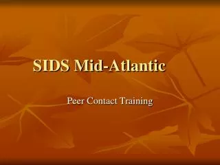 SIDS Mid-Atlantic